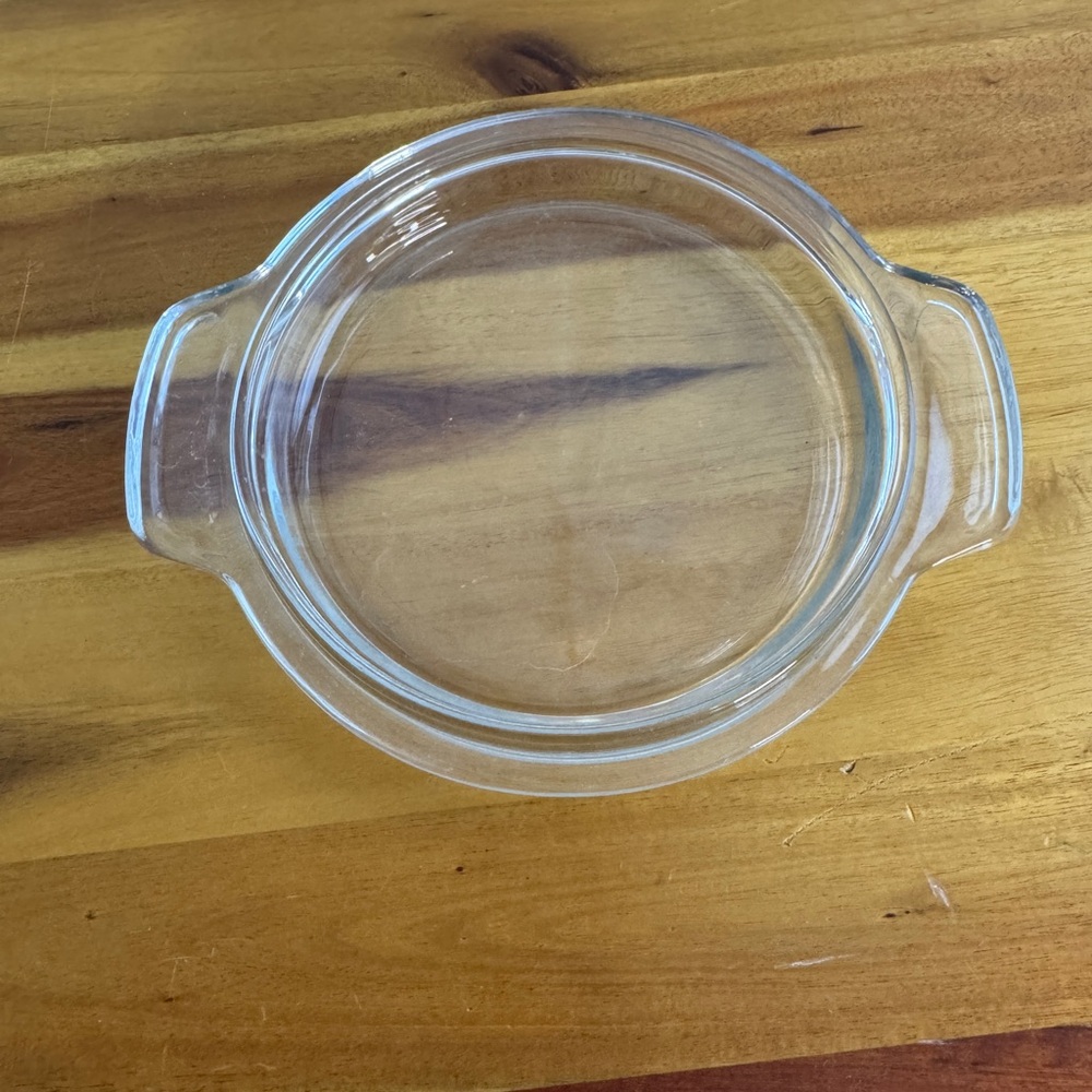 Vintage clear glass lid ONLY